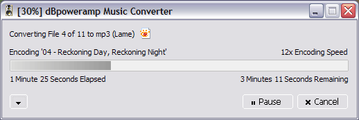 FLAC to MP3 conversion in progress. Listen to spme music while you wait :)
