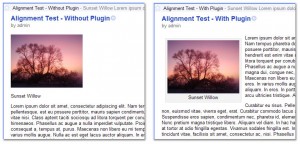 Left-aligned picture in a RSS feed