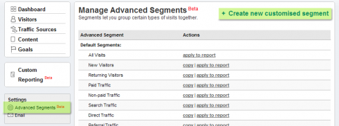 Create an advanced segment