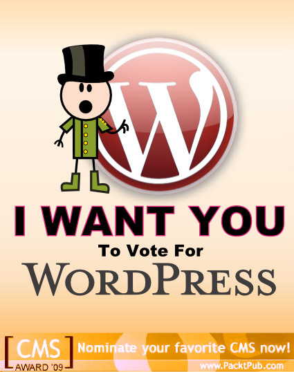 I want YOU! To vote for WordPress